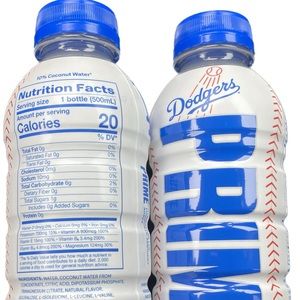 (2) Los Angeles Dodgers limited edition Prime hydration bottles